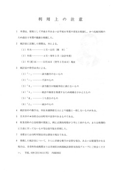 利 用 上 の 注 意