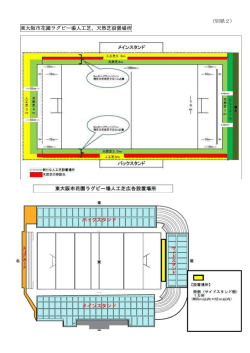 （別紙2） 東大阪市花園ラグビー場人工芝、天然芝設置場所