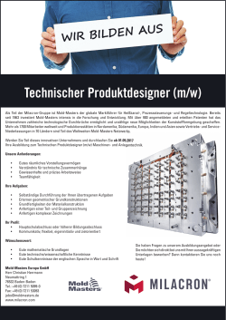 Technischer Produktdesigner (m/w)