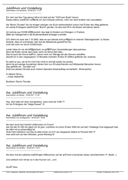 Jubil&Atilde;&curren;um und Vorstellung Aw: Jubil&Atilde;&curren;um und