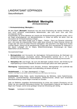 Merkblatt Meningitis - Landkreis Göppingen