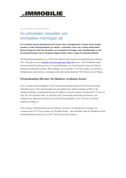 So schneiden Verwalter von Immobilien