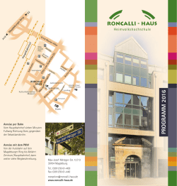 jahresprogramm - Roncalli-Haus