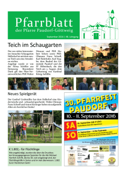 Pfarrblatt - Pfarre Paudorf