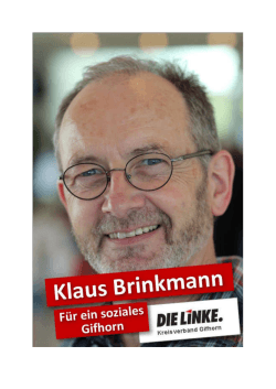 Klaus Brinkmann - DIE LINKE. Kommunalwahl 2016