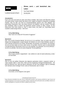 Lebenszeichen vom 04.09.2016