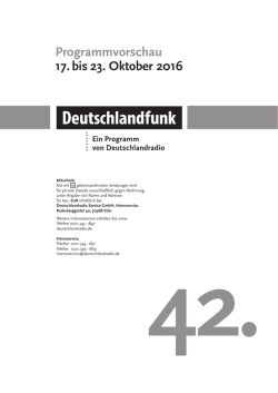 42. KW 17.10.16 bis 23.10.16
