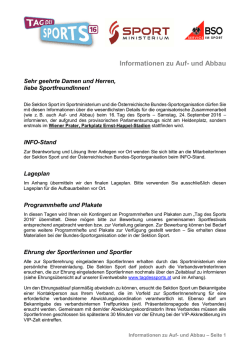 Informationen zu Auf- und Abbau