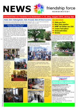 Jul/Aug/Sep 2016 - Friendship Force of Norderstedt