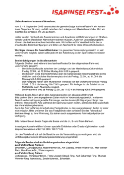 Die Stationen auf dem Isarbr&uuml;ckenfest