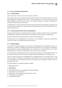 Ergänzung zur Sportordnung Stand 01.01.2017: Seite 19/20 Teil 0
