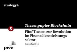 Thesenpapier Blockchain