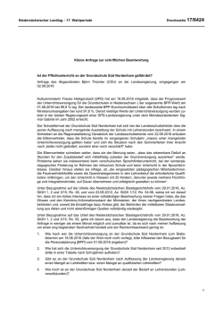 Drucksachen allgemein - Nieders&auml;chsischer Landtag