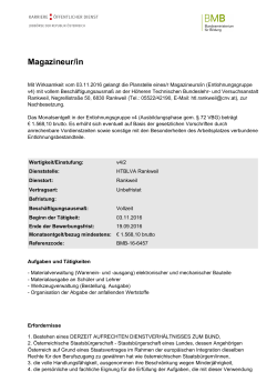 Magazineur/in - Landesschulrat für Vorarlberg