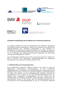 EFFIZIENTE VERSORGUNG DER PATIENTEN MIT