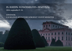 IX. HAYDN&ndash;VON&Oacute;SN&Eacute;GYES&ndash;FESZTIV&Aacute;L