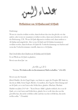 Definition von Al-Qadaa und Al-Qadr