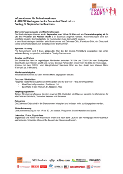 Informationen f&uuml;r Teilnehmerinnen 4. ADLER Werbegeschenke