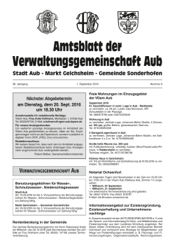 Aktuelles Amtsblatt September 2016