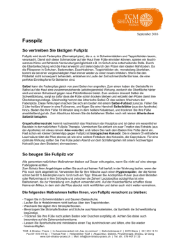 Fusspilz - TCM- und Shiatsu
