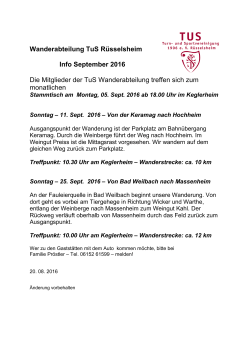 Sept. 2016 - TUS Rüsselsheim