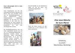 Eine neue R&auml;tsche f&uuml;r Eure Pfarrei