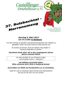 Sonntag 5. März 2017 um 14.11Uhr in Sulzburg