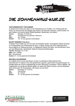 Sonnenhauskurse 2016