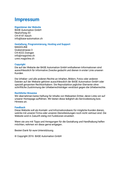 Impressum - BASE Automation GmbH