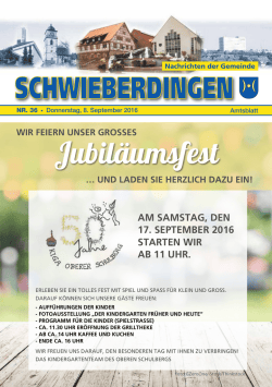 Jubil&auml;umsfest - Schwieberdingen