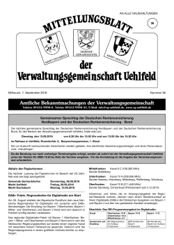 KW 36-2016 - Verwaltungsgemeinschaft Uehlfeld