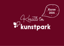 Kurse 2016 - Kunstpark