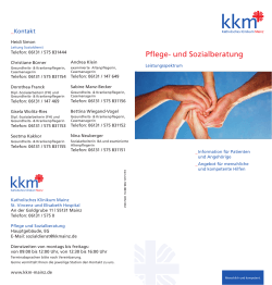 KKM Flyer Sozialdienst - Katholisches Klinikum Mainz