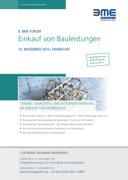 einkauf von Bauleistungen