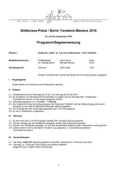 Programm - Segler-Verein Stössensee eV