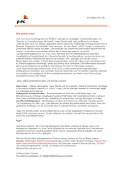 Insurance Inside &ndash; Wie InsurTechs die Versicherungsbranche