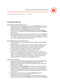 Grundregeln der Betreuung
