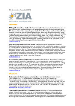 ZIA-Newsletter 8/2016 PDF