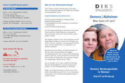 DIKS Flyer - Demenz Informations