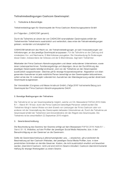 FAFGA GEWINNSPIEL - Cashcom Abrechnungssysteme GmbH