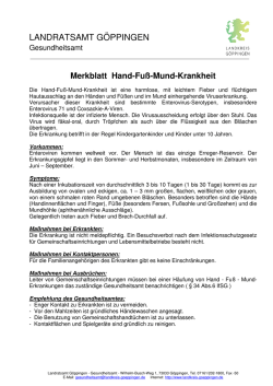 Hand-Fuß-Mundkrankheit