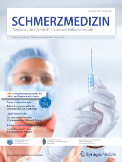 schmerzmedizin - Deutsche Gesellschaft für Schmerzmedizin eV