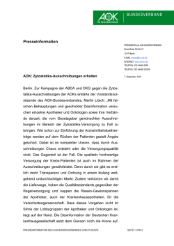 Presseinformation - AOK