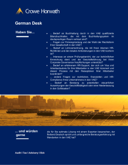 German Desk - Crowe Horwath International