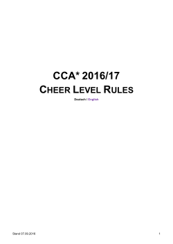cca* 2016/17 cheer level rules