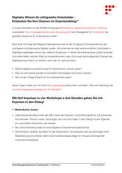 Digitales Wissen f&uuml;r erfolgreiche Entscheider &ndash; Entdecken Sie Ihre