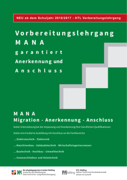 des Folders - MANA