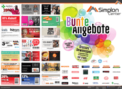 Grosses Gewinnspiel - Simplon Center Glis