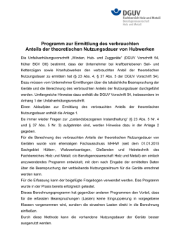 Information zum Programm