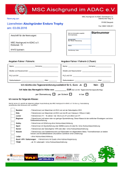 Lizensfreien Aischgr&uuml;nder Enduro Trophy am